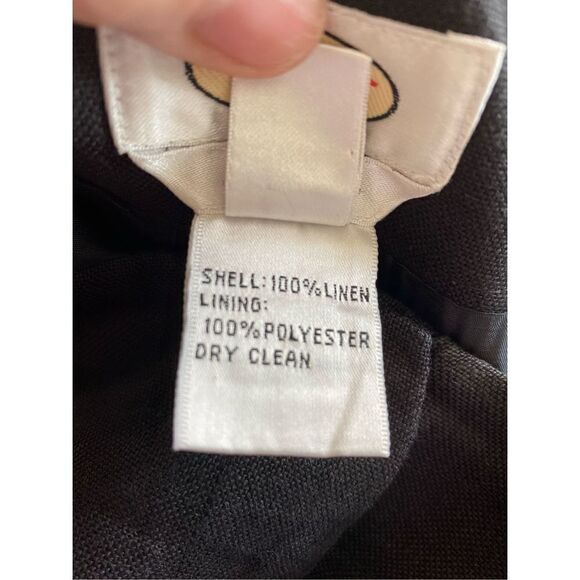 Talbots 100% Irish linen black fully lined pants/side and back pockets/size 10 - Picture 8 of 8